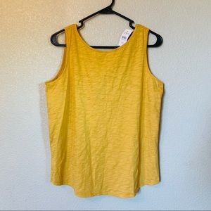 LOFT **Cute back** Medium Mustard Yellow Tank Top